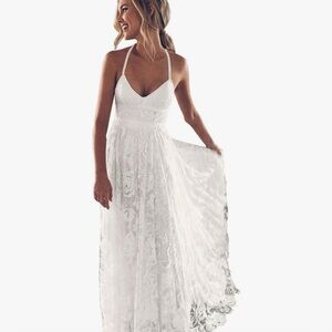 Ryanth Chic White Lace Bridal Gown